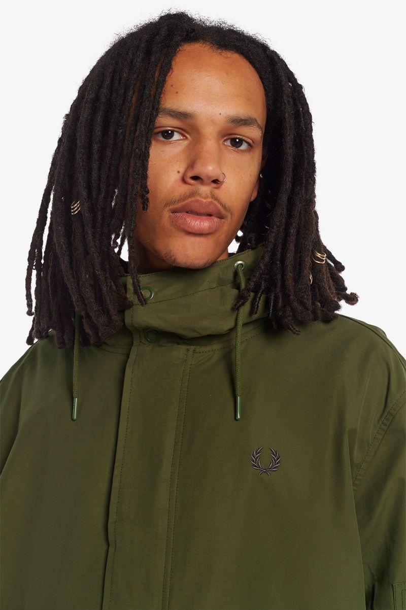 Green Fred Perry Shell Parka Men's Jackets | PH 1239NWYB